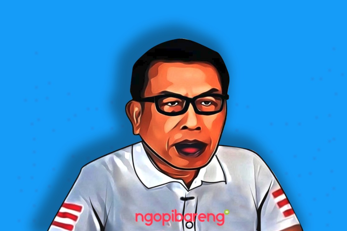 Ilustrasi Moeldoko ngaplo karena permohonan pengesahannya ditolak oleh Kemenkumham. (Grafis: Fa Vidhi/Ngopibareng.id)