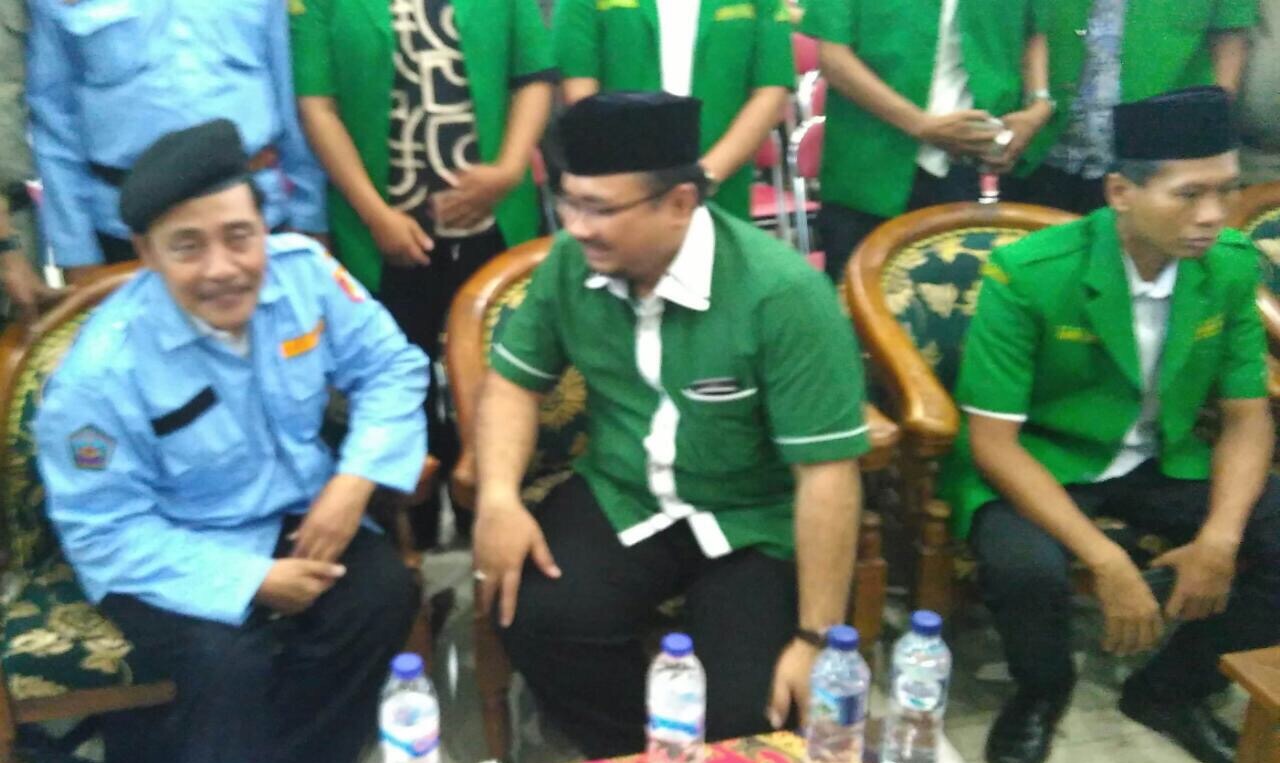 BARITIM: Ketua PWNU KH Mutawakil Alalah, Ketum PP GP Ansor Yaqut Cholil Qoumas, dan Ketua Ansor Jatim Rudi.