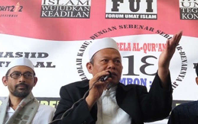 Sekjen FUI Muhammad Al Khaththath sebelum ditangkap dengan tuduhan makar. (foto: dokumentasi)