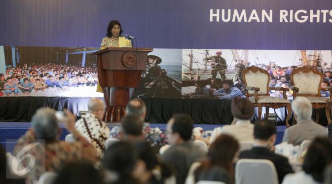 KONFERENSI: KKP menggelar Konferensi Internasioanal Perlindungan HAM di Industri Perikanan Indonesia. Jakarta, Senin (27/3).