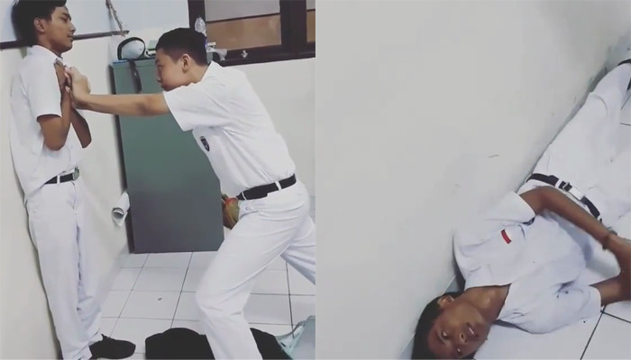 Permainan berbahaya Skip Challenge yang viral dilakukan oleh para pelajar. 