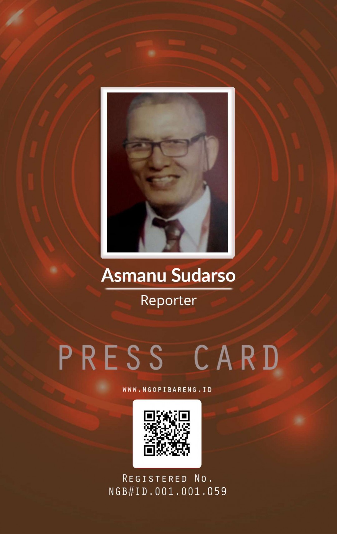 Kartu Pers Asmanu Sudharso