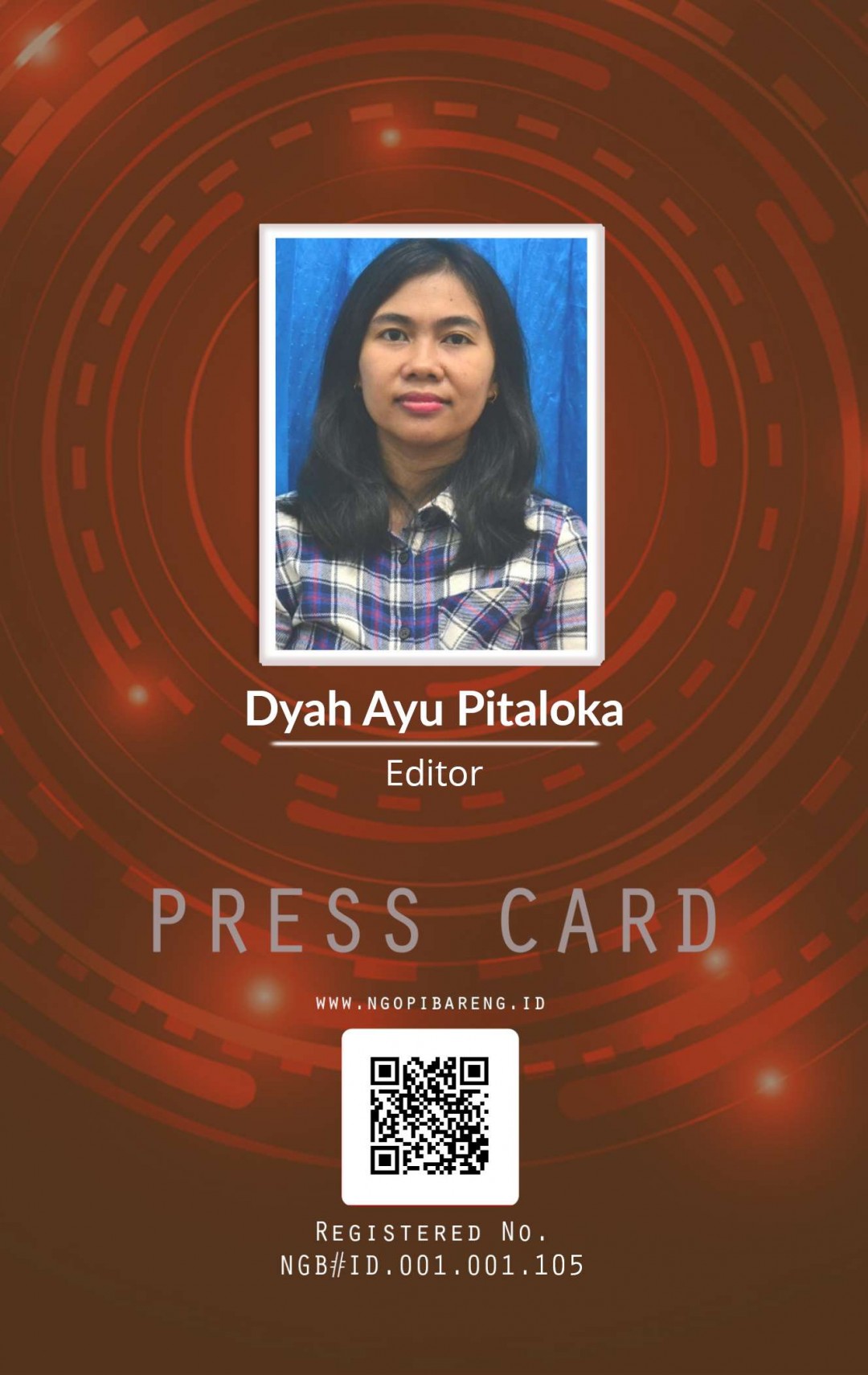 Kartu Pers Dyah Ayu Pitaloka