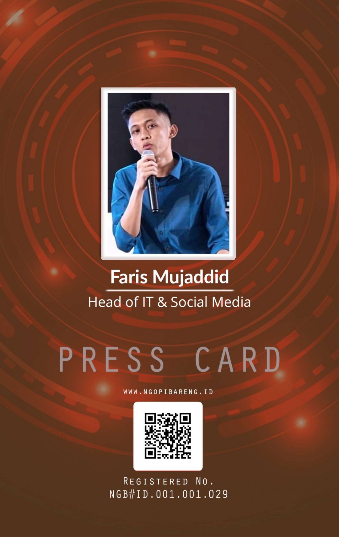 Kartu Pers Faris Mujaddid A
