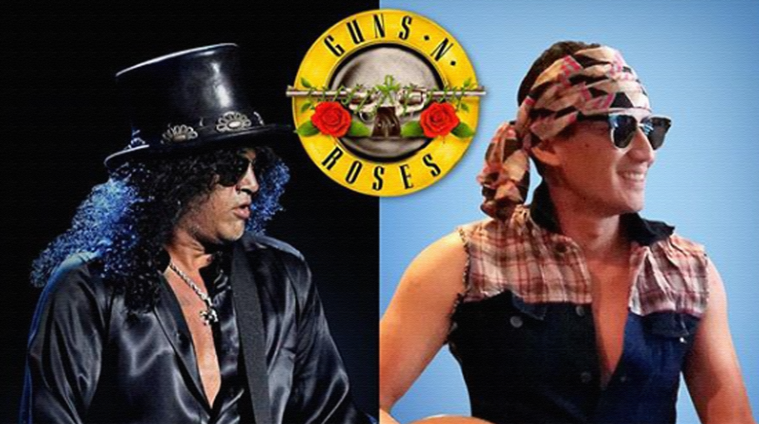 Sandi Uno pose ala Slash Snakepit, gitaris grup band legendaris Guns N' Roses.