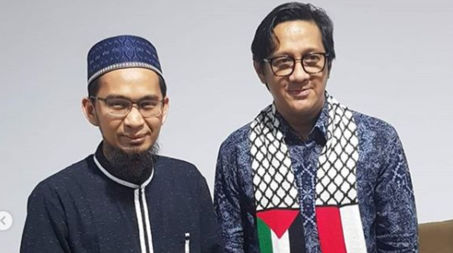 Andre Taulany bersama Ustadz Adi Hidayat.