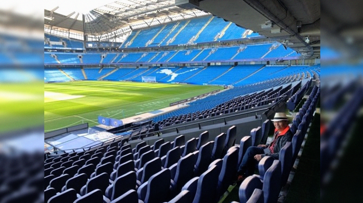 Dahlan Iskan di Stadion Etihad di Manchester City. (Foto-2 Dahlan Iskan)