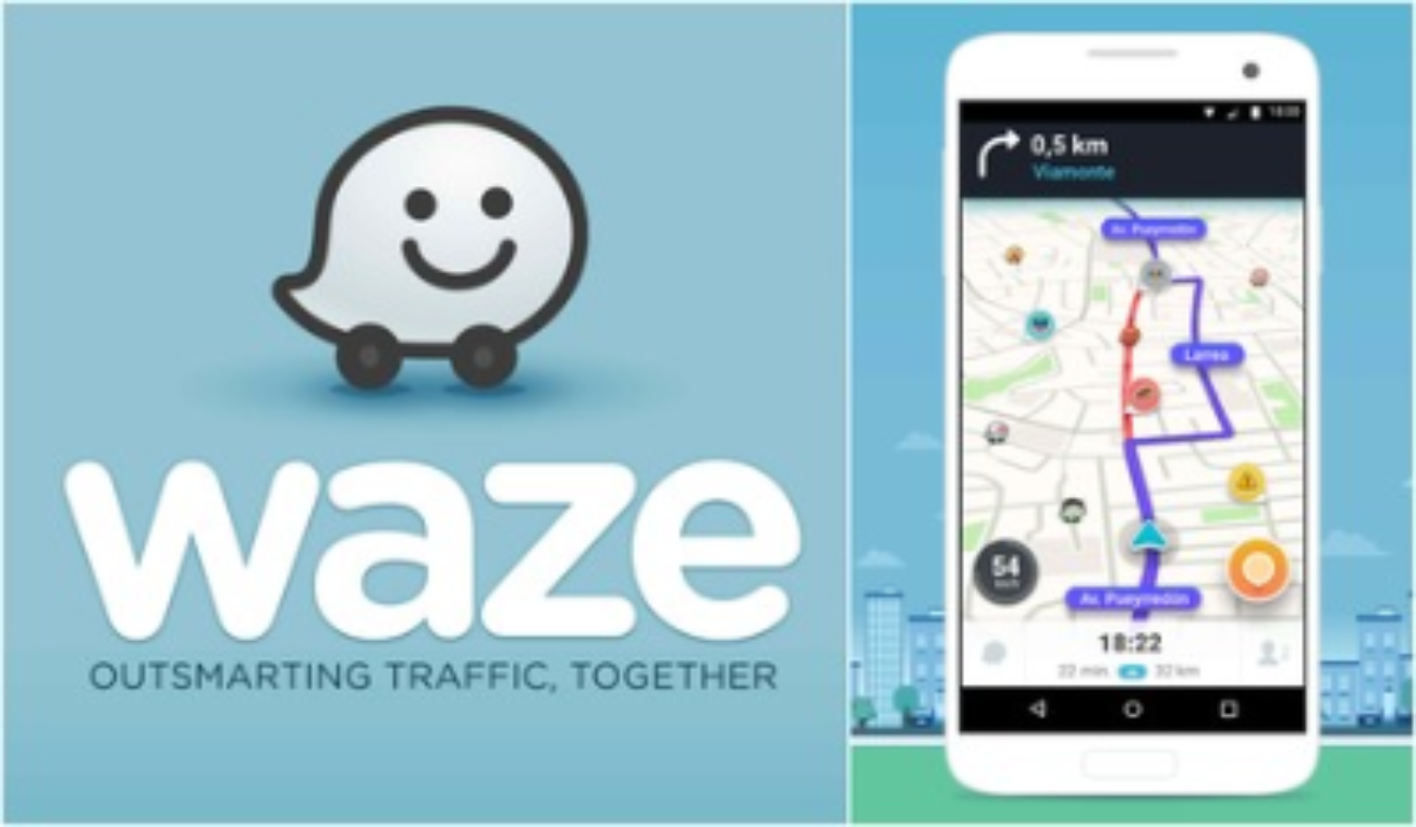 Aplikasi Waze.