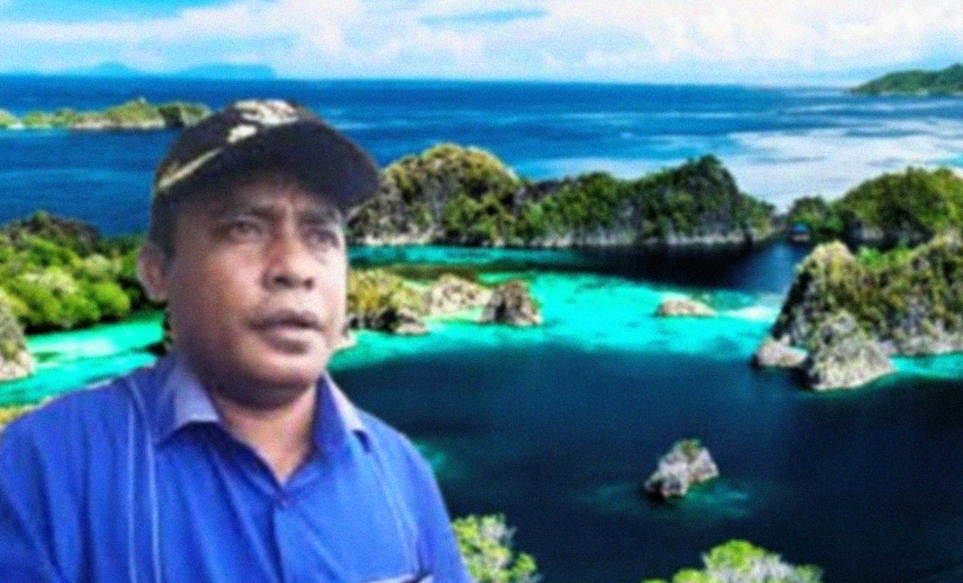 Bupati Raja Ampat Abdul Faris Umlati, dan kawasan Raja Ampat yang mulai dibuka untuk umum. (Foto:Pemkab)