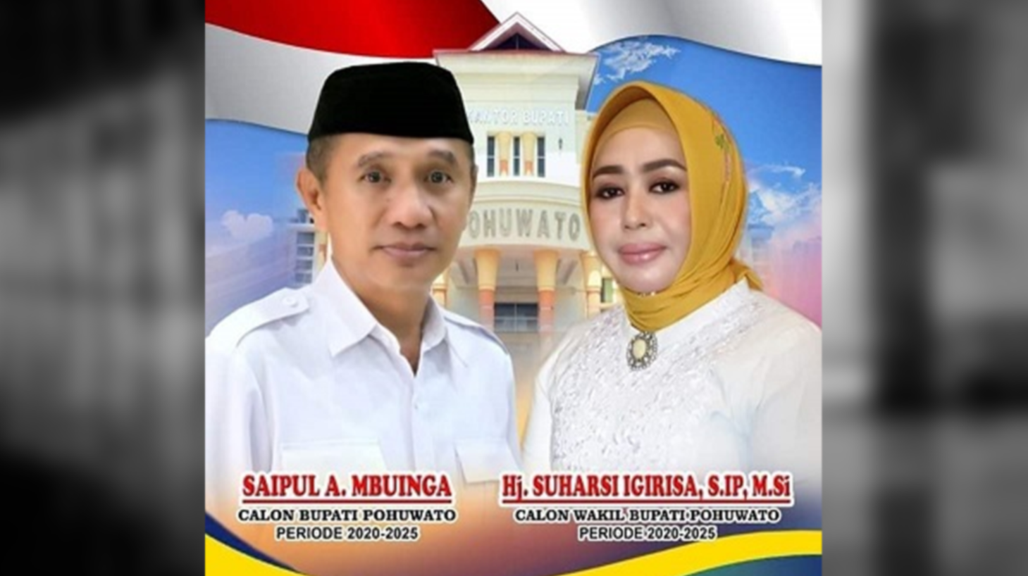 Bakal pasangan calon Bupati Pohuwato, Gorontalo, Saipul Mbuinga dan Suharsi Igirisa. (Foto: Twitter)