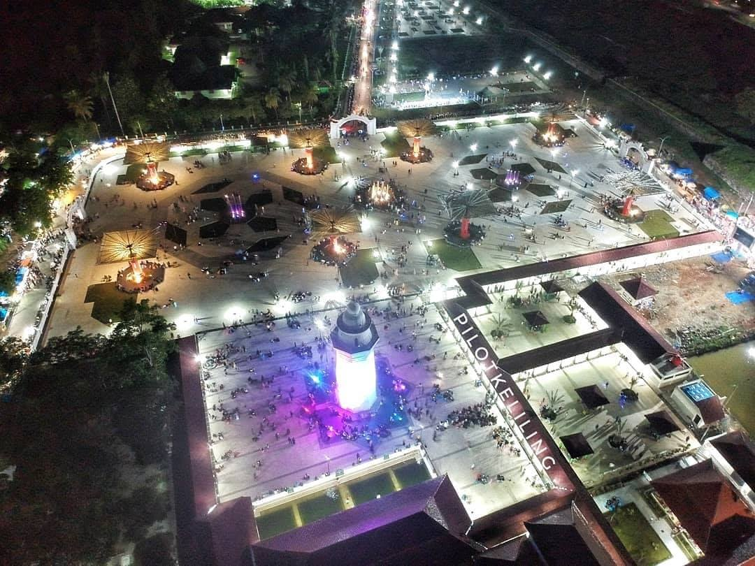 Suasana malam di Masjid Agung Banten. (Foto: Istimewa)