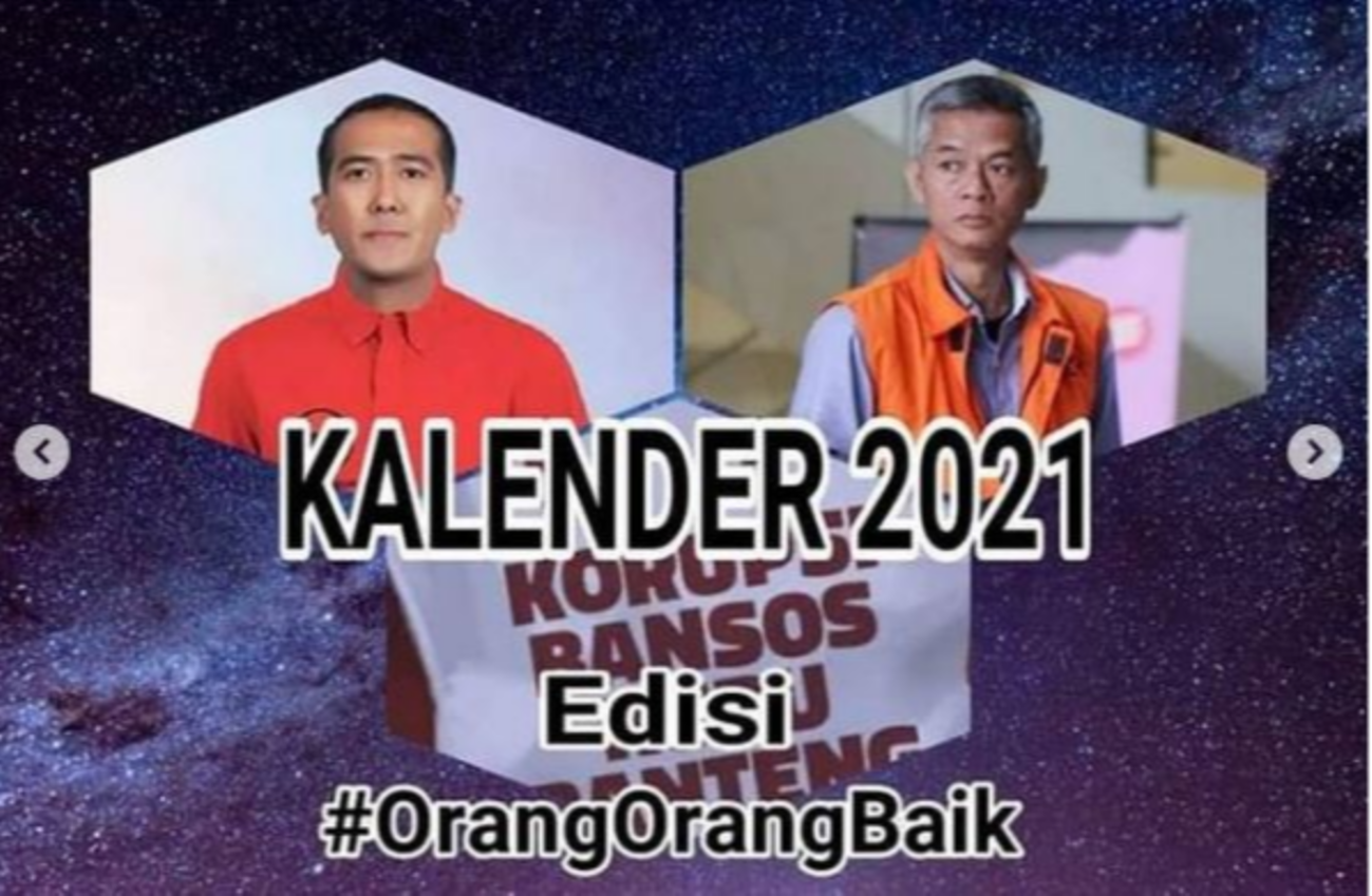 Viral kalender 2021 yang memasang wajah-wajah napi koruptor Indonesia. (Foto: Instagram @undercover.id)