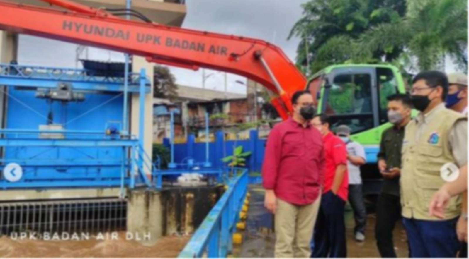 Gubernur DKI Jakarta Anies Baswedan mengunjungi Pintu Air Manggarai, Jakarta Pusat, Sabtu 20 Februari 2021. (Foto: Twitter @upkbadanairdlhdki)