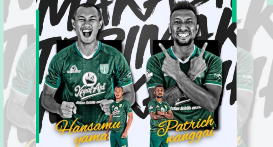 Hansamu Yama dan Patrich Wanggai hengkang dari skuad Persebaya Surabaya. (Grafis: Instagram @persebaya.id)