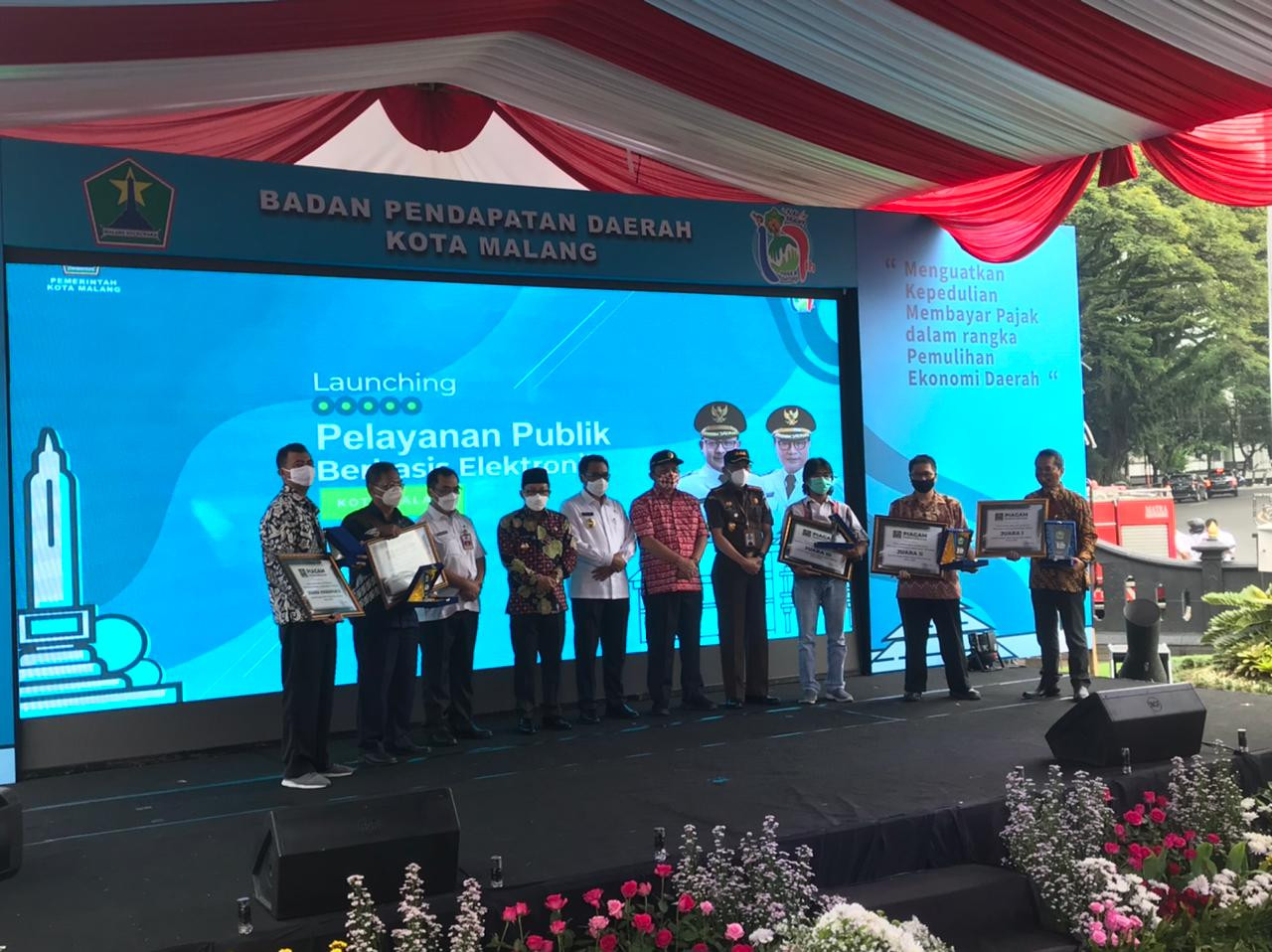 Acara launching layanan Elektronik-Surat Pemberitahuan Pajak Terutang Pajak Bumi dan Bangunan (E-SPPT PBB) di Balaikota Malang (Foto: Lalu Theo/Ngopibareng.id)