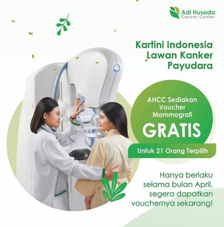 Voucher gratis mammografi untuk AHCC. (Foto: dok. AHCC)