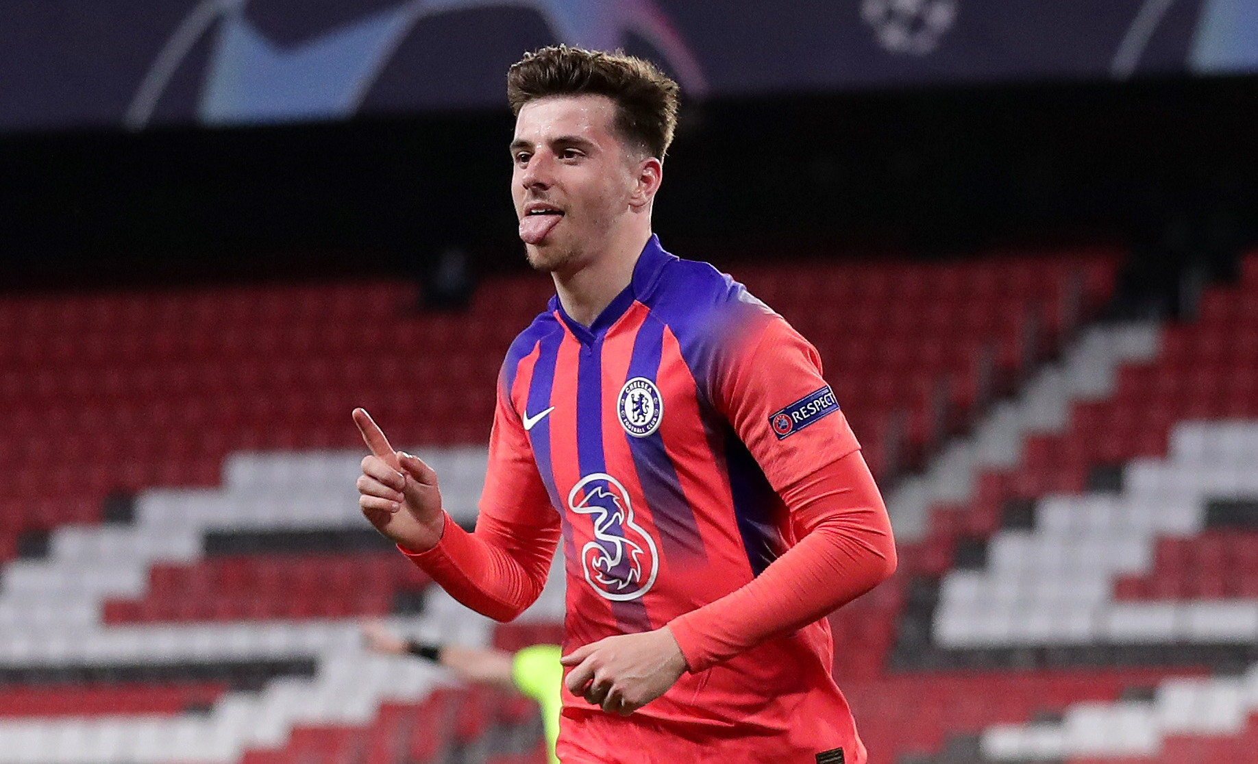 Mason Mount membuka keunggulan Chelsea saat mengalahkan FC Porto 2-0 di leg pertama perempat final Liga Champions, Kamis 8 April 2021. (Foto: Twitter/@ChelseaFC) 