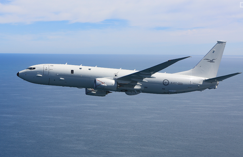 Poseidon P-8 buatan Boeing, terbang dari Amerika Serikat untuk membantu upaya pencarian KRI Nanggala-402. (Foto: Tangkapan layar via Boeing)