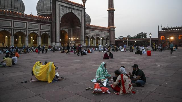 Di Masjid Jama' Kota Delhi, India menjadi tempat penampungan pasien Covid-19. (Foto: Istimewa)