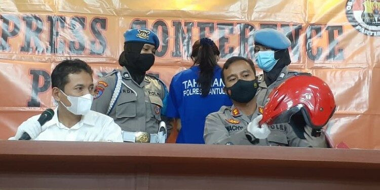 Jumpa pers kasus sate beracun sianida di Mapolres Bantul, Senin 3 Mei 2021. (Foto: Istimewa)