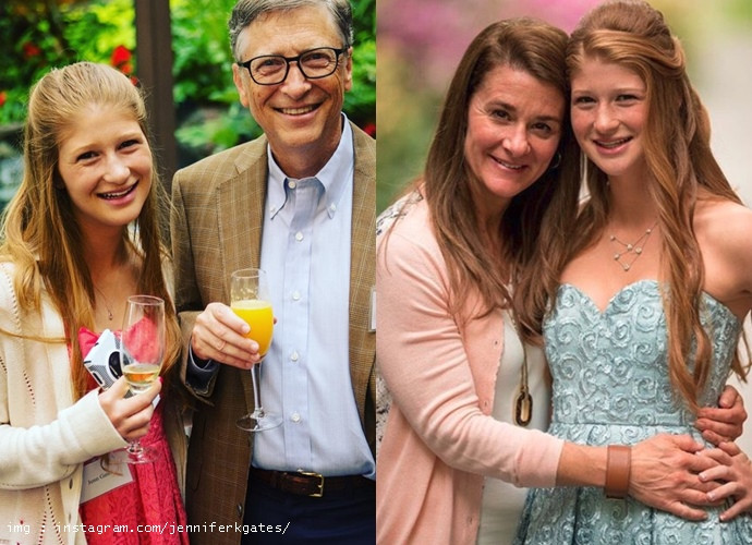 Jennifer Katharine Gates, putri sulung Bill Gates, bersama kedua orangtuanya. (Foto: Instagram)