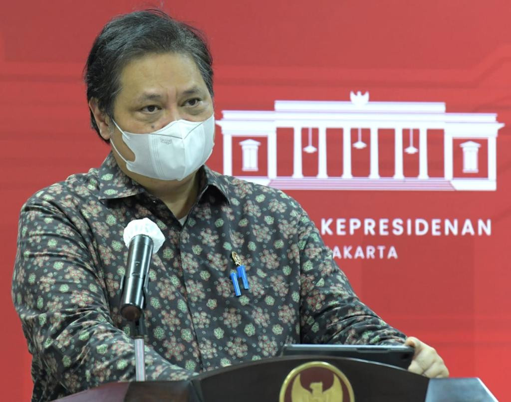 Menteri Koordinator Bidang Perekonomian sekaligus Ketua Komite Penanganan Covid-19 dan Pemulihan Ekonomi Nasional (KPCPEN), Airlangga Hartarto. (Foto: Setpres)