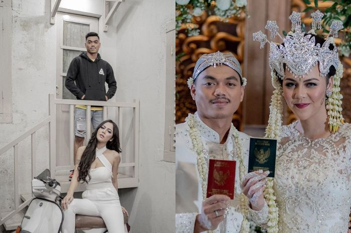 Foto kenangan Ratu Rizky Nabila bersama Alfath Fathier saat prewedding hingga akhirnya menikah pada 29 Maret 2020. (Foto: Instagram)