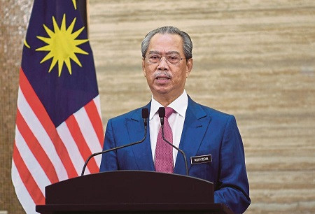 Perdana Menteri (PM) Malaysia Muhyiddin Yassin mengumumkan lockdown nasional atau perintah kawalan pergerakan (movement control order/ MCO) hinggga 7 Juni 2021. (Foto: Istimewa)