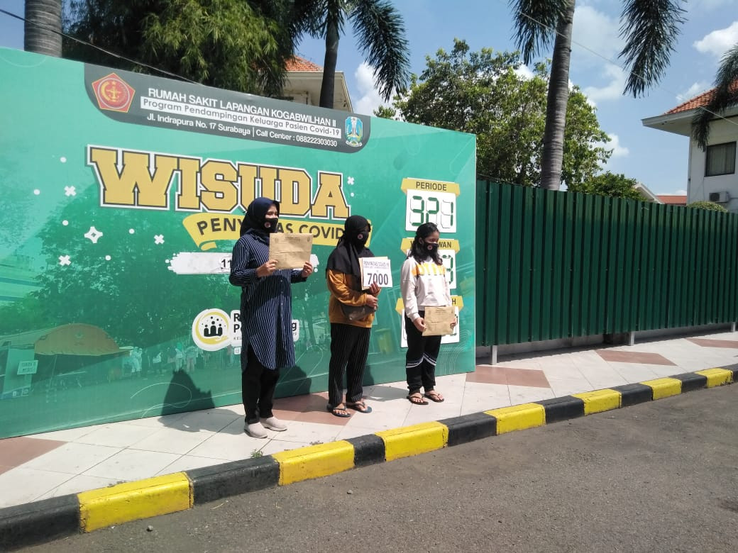 RSLI memwisuda penyintas kembali, hingga genap 7000 orang sembuh. (Foto: Istimewa)