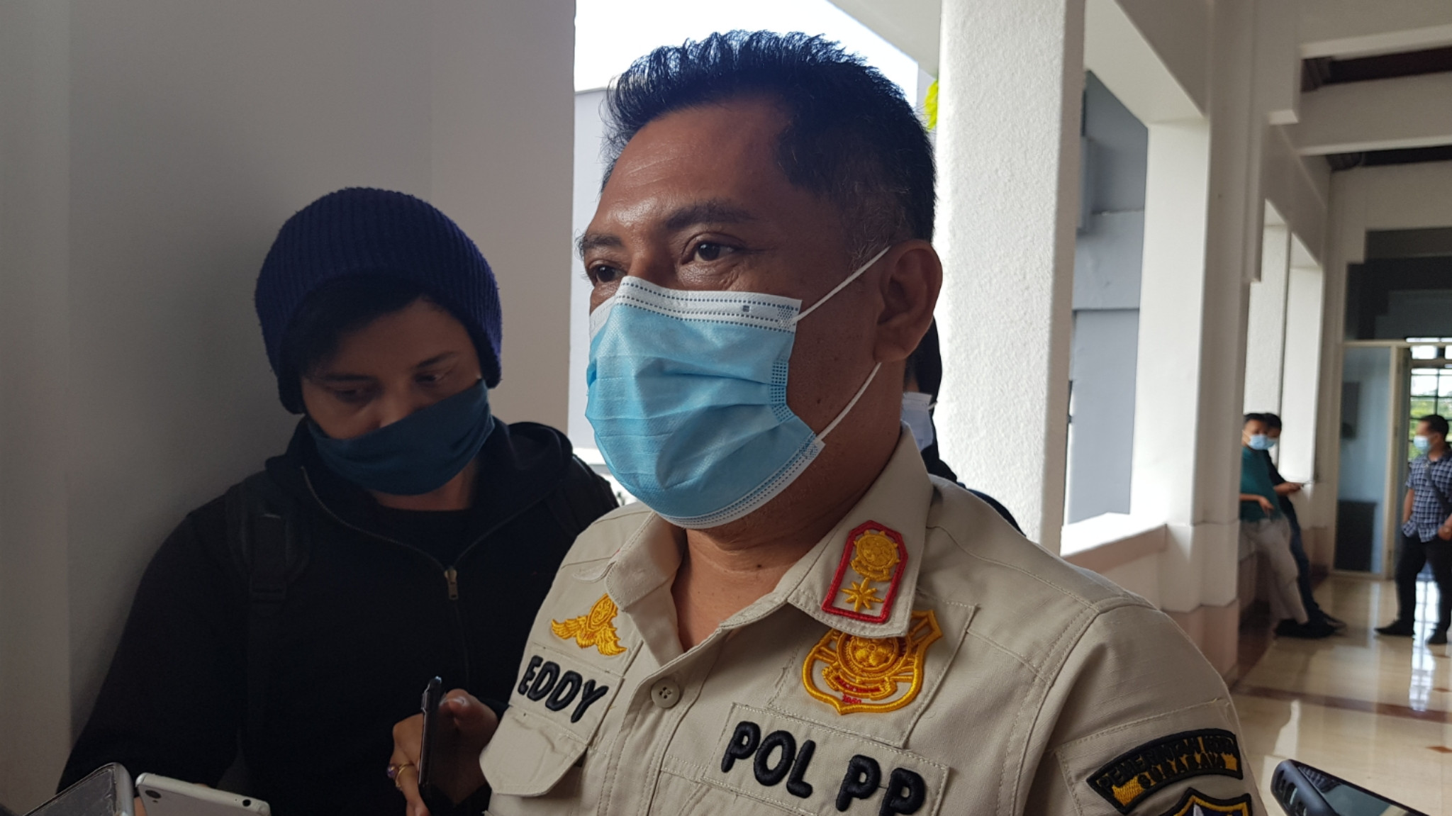 Kasatpol PP Surabaya, Eddy Christijanto. (Foto: Fariz Yarbo/Ngopibareng.id)