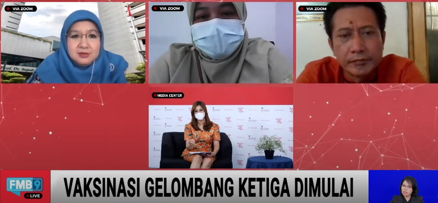 Dr. Siti Nadia Tarmizi M.Epid., Juru Bicara Vaksinasi COVID-19 Kemenkes pada acara Dialog Produktif yang diselenggarakan KPCPEN Selasa 18 Mei 2021.