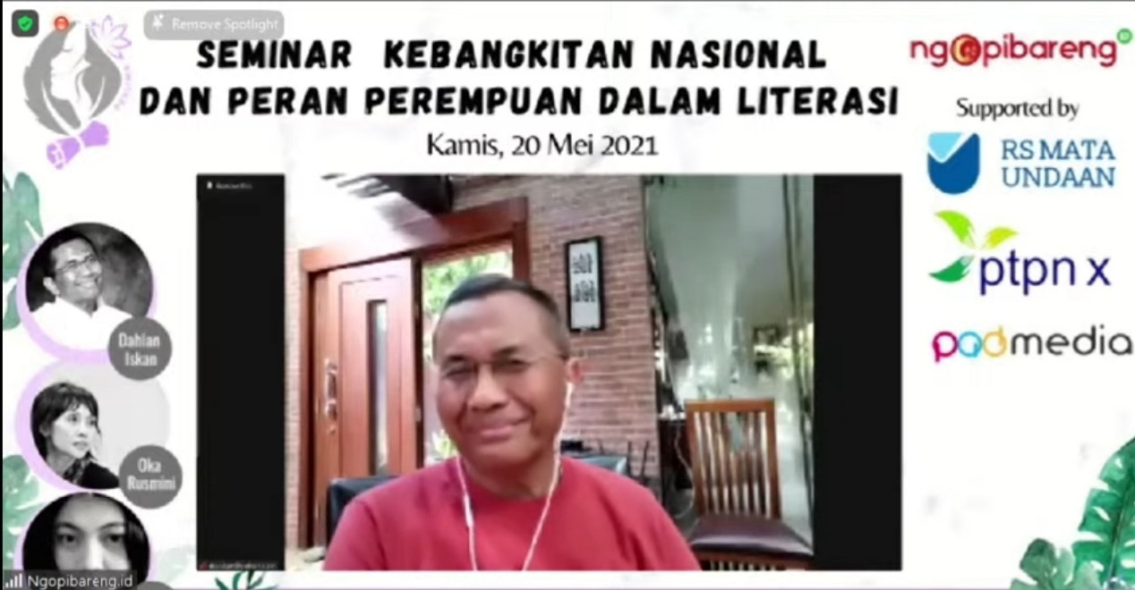 Dahlan Iskan Dalam Seminar Umum Hari Kebangkitan Nasional Oleh Perlima. (Foto: Pita Sari/Ngopibareng.id)