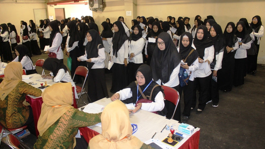 Pelaksanaan seleksi calon pegawai negeri sipil formasi Kabupaten Jombang di GMSC Kota Mojokerto, Februari 2020 lalu. (Foto Ilustrasi: Mardiansyah Triraharjo/Ngopibareng.id)