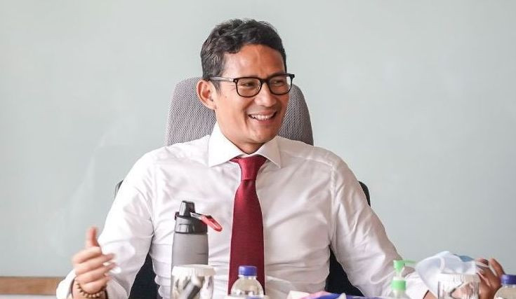 Menteri Pariwisata dan Ekonomi Kreatof (Menparekraf) Sandiaga Uno tengah kunjungan kerja (kunker) ke Malang saat gempa Blitar, Jawa Timur. (Foto: Instagram)