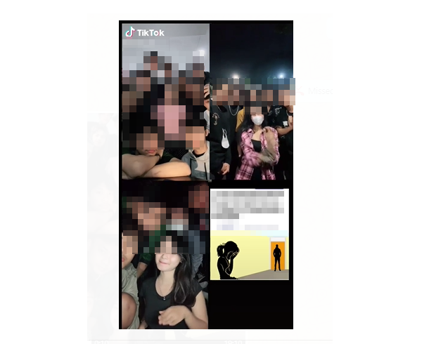 Seorang remaja putri menjadi korban perkosaan 17 orang pemuda, salah satu di antaranya ialah pacarnya. Korban dan para pelaku biasa joget bareng di TikTok. (Foto: Tangkapan layar TikTok)