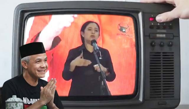 Ganjar Pranowo 'dipacul' Puan Maharani. (Istimewa)