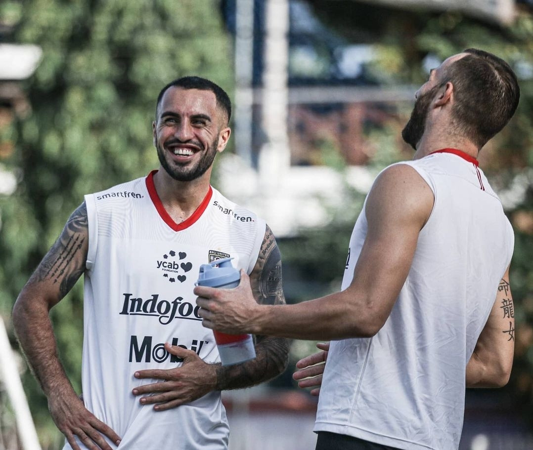 Brwa Nouri ketika mengikuti latihan Bali United, pada Sabtu 29 Mei 2021. (Foto: Bali United)