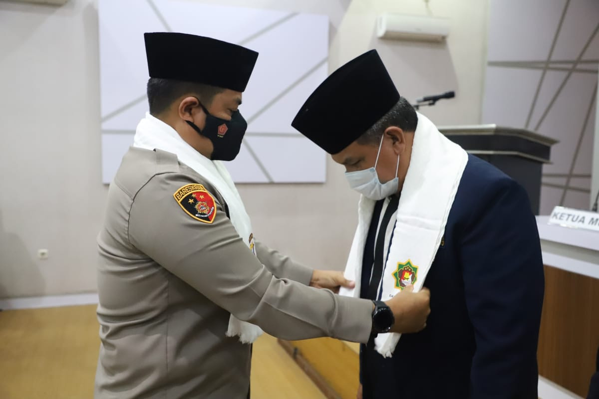 Kapolres Mojokerto AKBP Dony Alexander saat mengukuhkan dai Kamtibmas di Mapolres Mojokerto.(Foto: Deni Lukmantara/Ngopibareng.id)