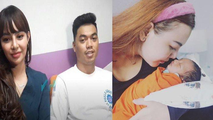 Bek Persija Jakarta, Alfath Fathier bersama istri sirinya, Nadia Chistiani (kiri). Ratu Rizky Nabila lega mengetahui Alfath Fathier mengakui putranya, Jewanio Rizky Abbaz. (Foto: Kolase)