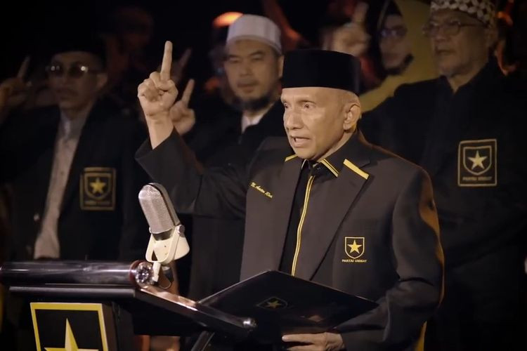 Amien Rais saat mendeklarasikan Partai Ummat. (Foto: YouTube Amien Rais Official)