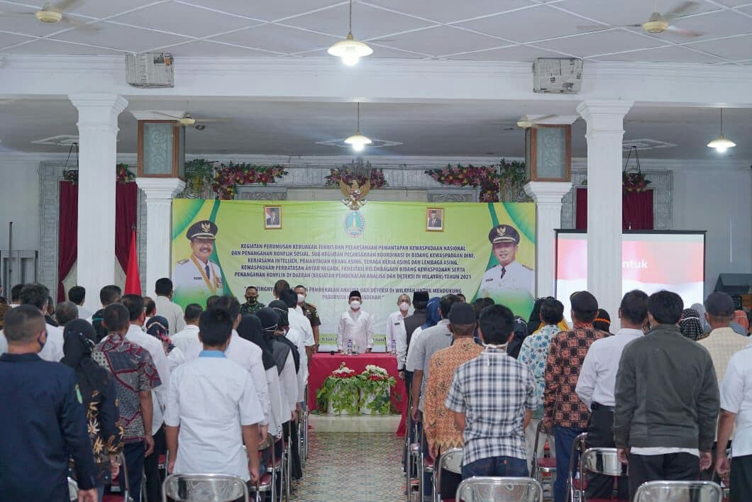 Badan Kesatuan Bangsa Dan Politik (Bakesbangpol) Pemerintah Kota Pasuruan menyelenggarakan pembekalan analisa dan deteksi wilayah. (Foto: Istimewa)