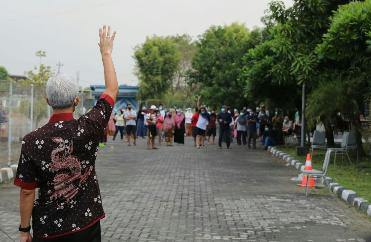 Gubernur Ganjar Pranowo dalam kunjungannya ke asrama haji Donohudan, Boyolali. (Foto: Istimewa)