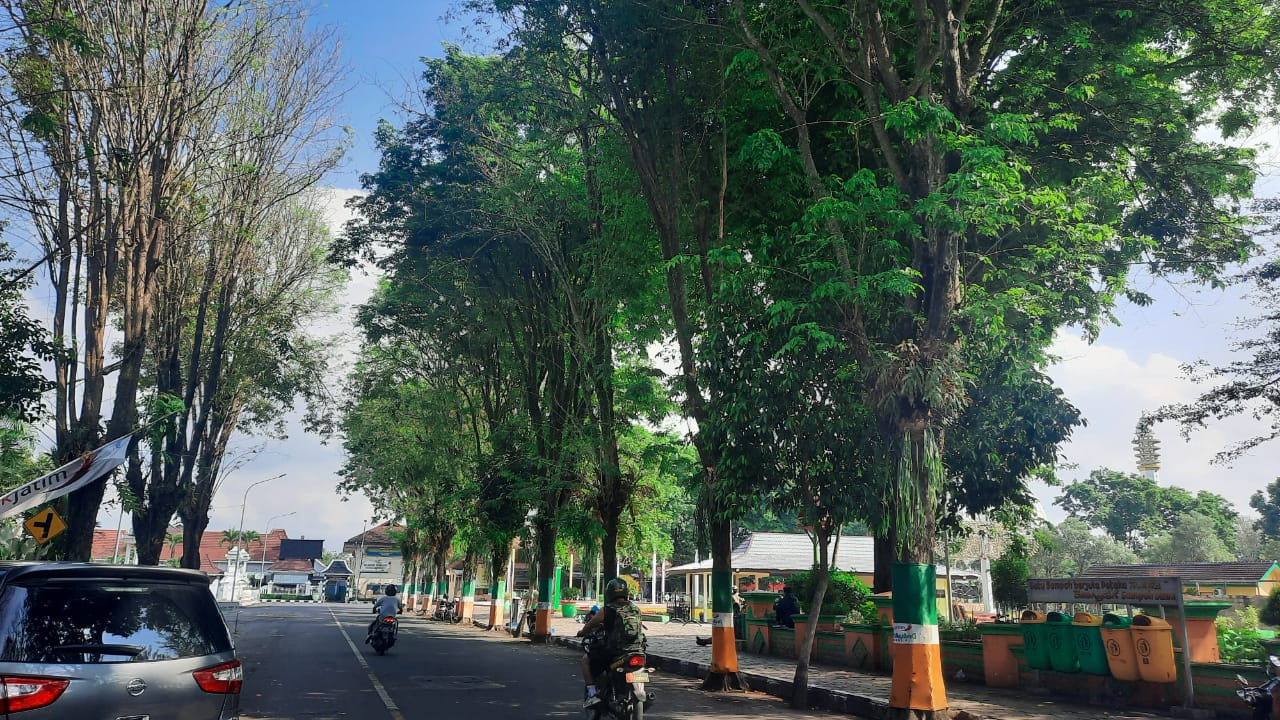 Jalan selatan Alun-Alun Kabupaten Lumajang. (Foto: Istimewa)