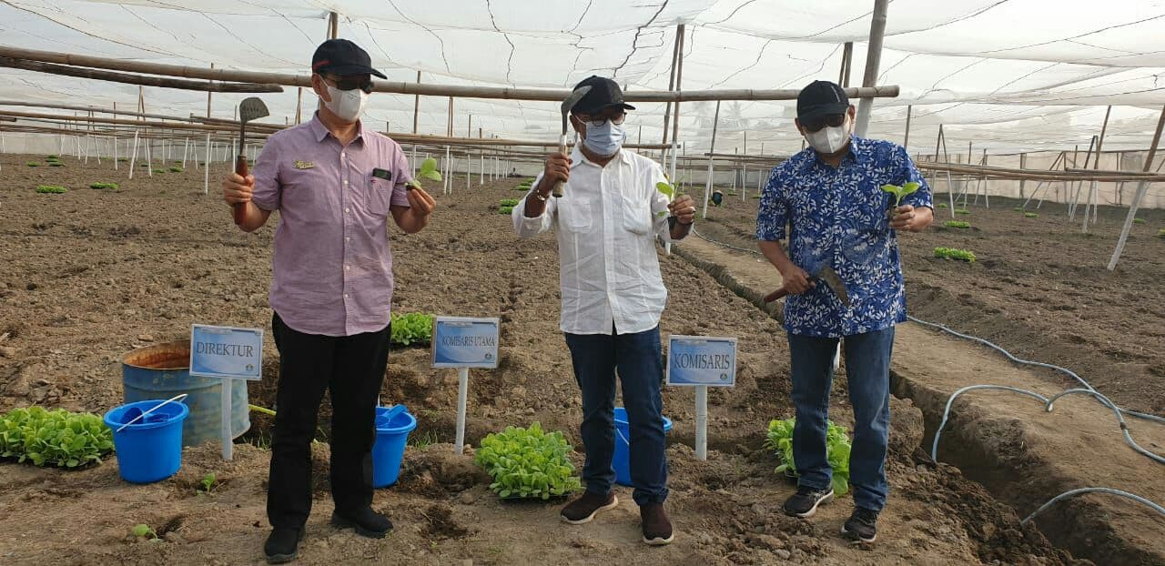 Direktur PTPN X Aries Toharisman bersama Komisaris Utama Wahyu Widodo, Komisaris Arif Afandi di Klaten. (Foto: Istimewa)