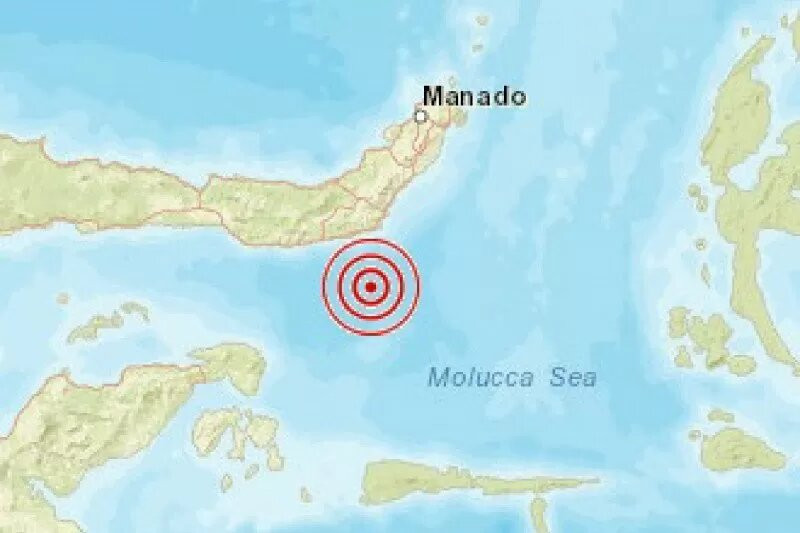 Pusat gempa di Sulawesi Utara. (Foto: BMKG)