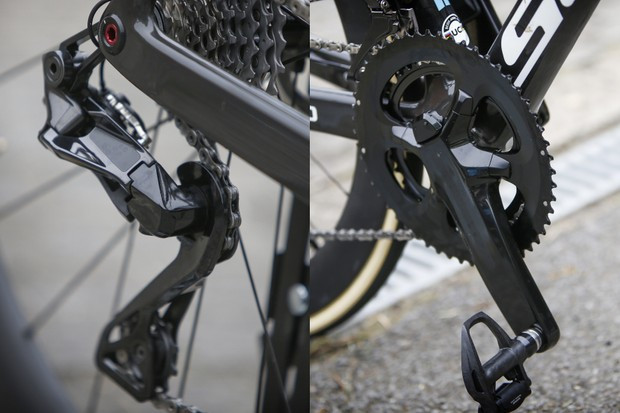 RD dan Crank Shimano Dura-Ace 12 speed terbaru yang dipasang di sepeda Team DSM. (Foto: istimewa)