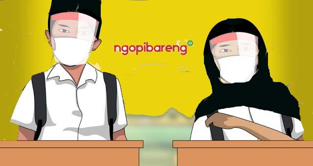 Ilustrasi tulisan Anwar Hudijono; Di Tengah Covid, Pesantren Menjaga Budaya Belajar (Foto: Ngopibareng)