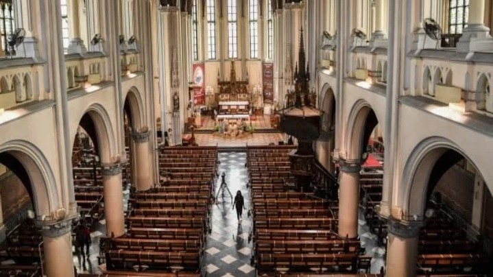 Gereja Katedral Jakarta gelar kebaktian secara. Virtual tanpa kehadiran Jumat (foto: Istmewa)n umat (