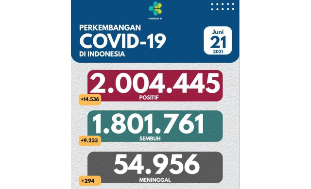 Data sebaran Covid-19 di Tanah Air. (Grafis: Kemenkes RI)