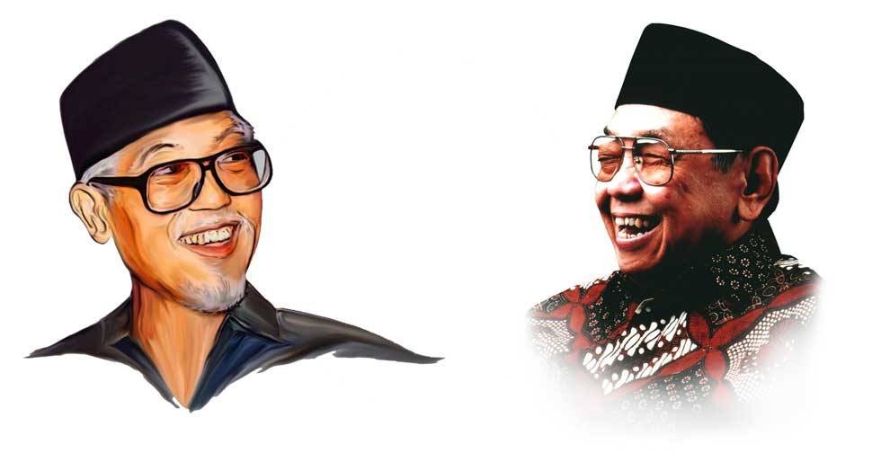 Gus Dur dan Romo Mangun. (Ilustrasi)